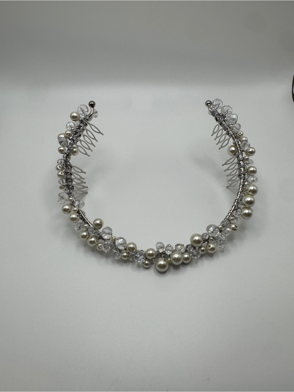 Pearl and Crystal Bridal Hair Vine Headband